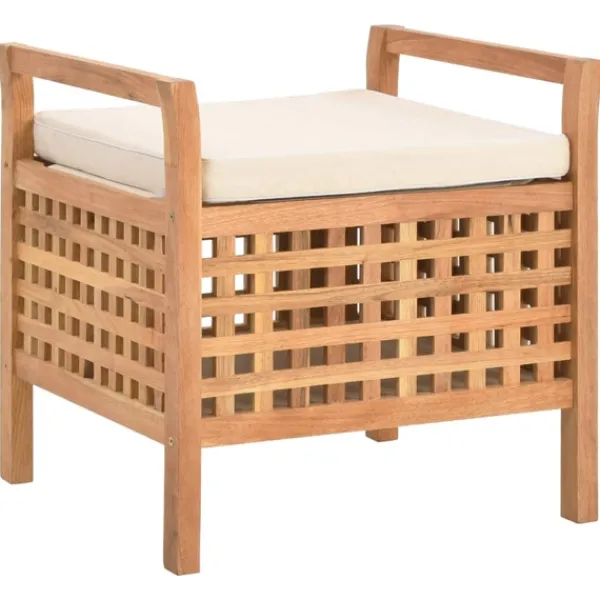 vidaXL Balkongmöbler>Förvaringsbänk 49x48x49 cm massivt valnötsträ