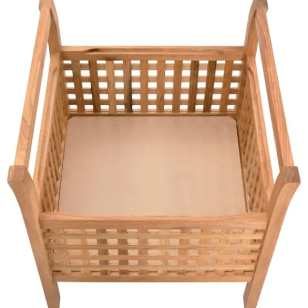 vidaXL Balkongmöbler>Förvaringsbänk 49x48x49 cm massivt valnötsträ