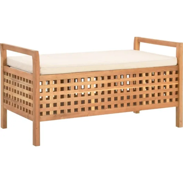 vidaXL Kistor & Koffertar>Förvaringsbänk 93x49x49 cm massivt valnötsträ