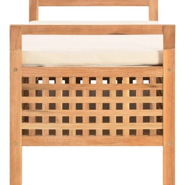 vidaXL Kistor & Koffertar>Förvaringsbänk 93x49x49 cm massivt valnötsträ