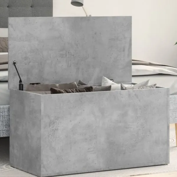 vidaXL Kistor & Koffertar>Förvaringskista betong 84x42x46 cm konstruerat trä