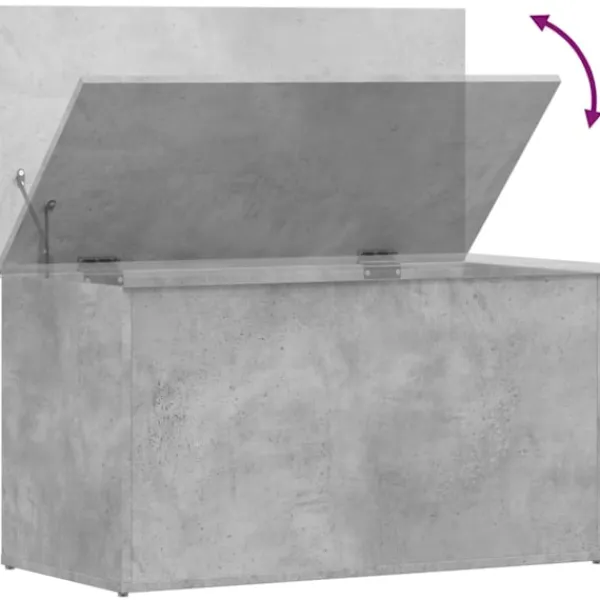 vidaXL Kistor & Koffertar>Förvaringskista betong 84x42x46 cm konstruerat trä