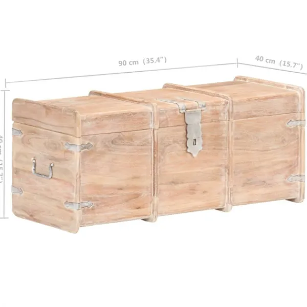 vidaXL Kistor & Koffertar>Förvaringskista 90x40x40 cm massivt akaciaträ