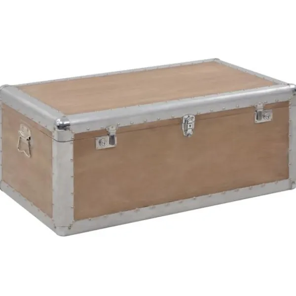vidaXL Kistor & Koffertar>Förvaringslåda massivt granträ 91x52x40 cm