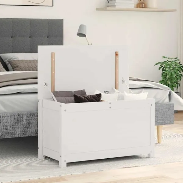 vidaXL Kistor & Koffertar>Förvaringslåda 80x40x45,5 cm massiv furu