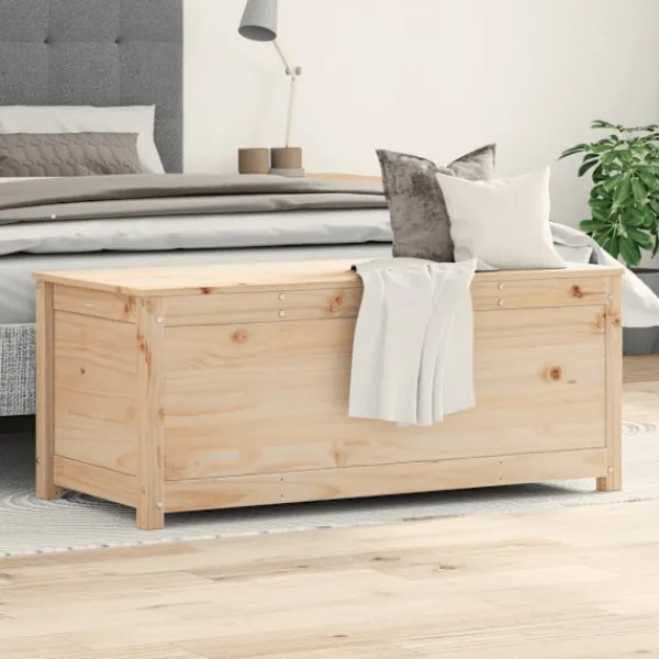 vidaXL Kistor & Koffertar>Förvaringslåda 110x50x45,5 cm massiv furu