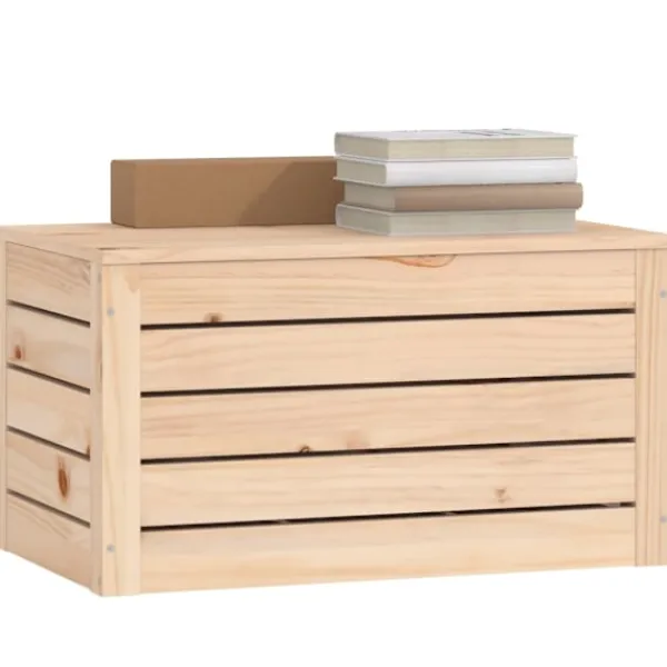 vidaXL Kistor & Koffertar>Förvaringslåda 59,5x36,5x33 cm massiv furu