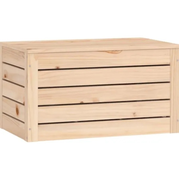 vidaXL Kistor & Koffertar>Förvaringslåda 59,5x36,5x33 cm massiv furu