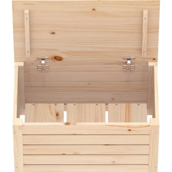 vidaXL Kistor & Koffertar>Förvaringslåda 59,5x36,5x33 cm massiv furu
