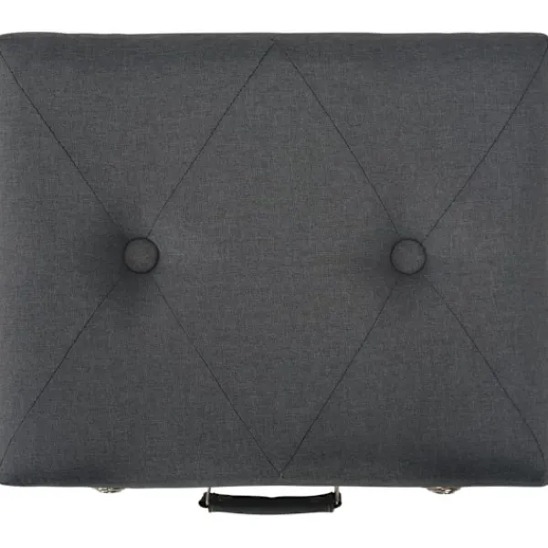 vidaXL Pallar>Förvaringspall 40 cm mörk tyg