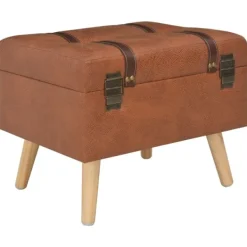 vidaXL Pallar>Förvaringspall 40 cm ljus konstläder