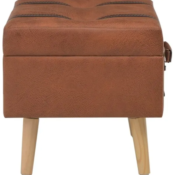 vidaXL Pallar>Förvaringspall 40 cm ljus konstläder