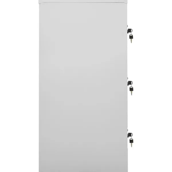 vidaXL Skåp>Förvaringsskåp 5 st ljus och blå 90x45x92,5 cm stål