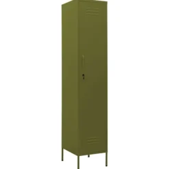vidaXL Skåp>Förvaringsskåp oliv 35x46x180 cm stål