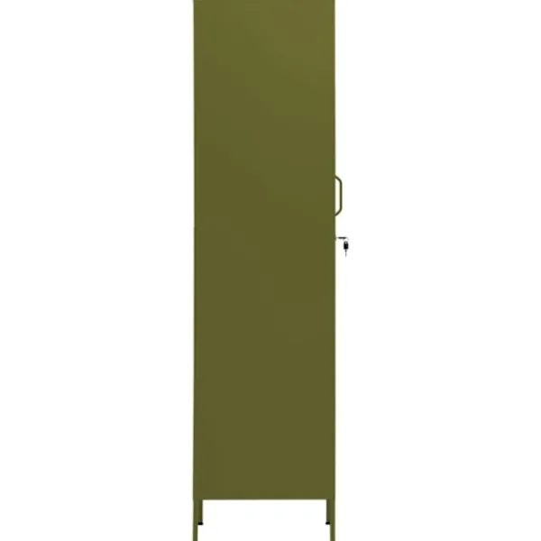 vidaXL Skåp>Förvaringsskåp oliv 35x46x180 cm stål