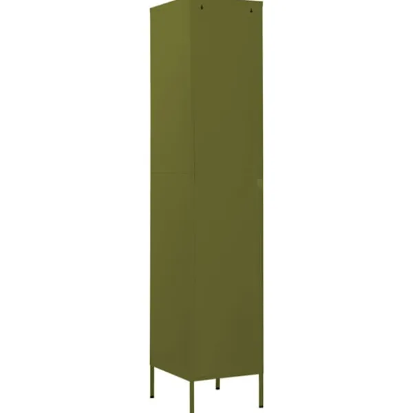 vidaXL Skåp>Förvaringsskåp oliv 35x46x180 cm stål