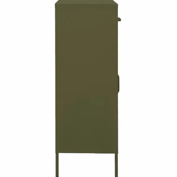 vidaXL Skåp>Förvaringsskåp oliv 80x35x101,5 cm stål