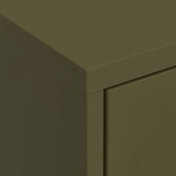 vidaXL Skåp>Förvaringsskåp oliv 80x35x101,5 cm stål