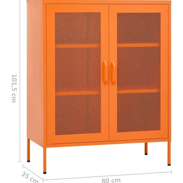 vidaXL Skåp>Förvaringsskåp 80x35x101,5 cm stål