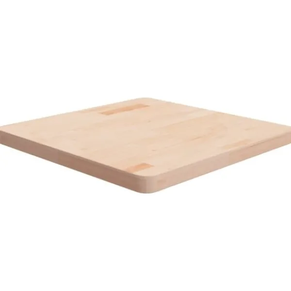 vidaXL Småbord>Fyrkantig bordsskiva 60x60x4 cm obehandlad massiv ek