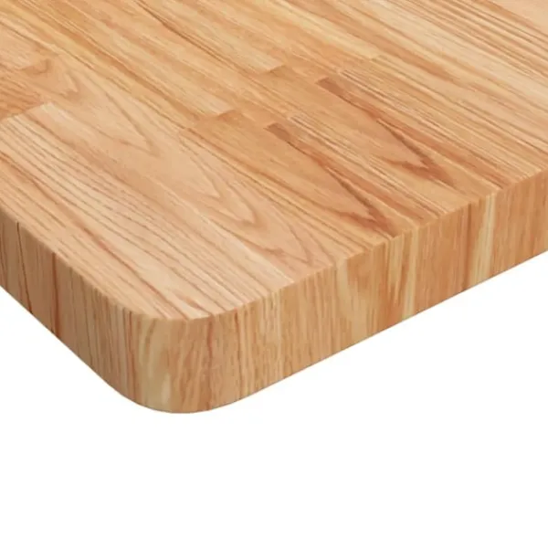 vidaXL Matbord>Fyrkantig bordsskiva ljus 70 x 70 x 4cm behandlad massiv ek