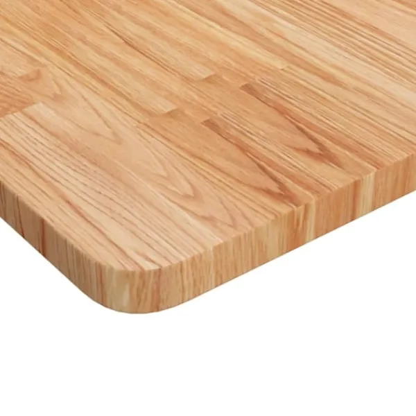 vidaXL Matbord>Fyrkantig bordsskiva ljus 70x70x2,5cm behandlad massiv ek
