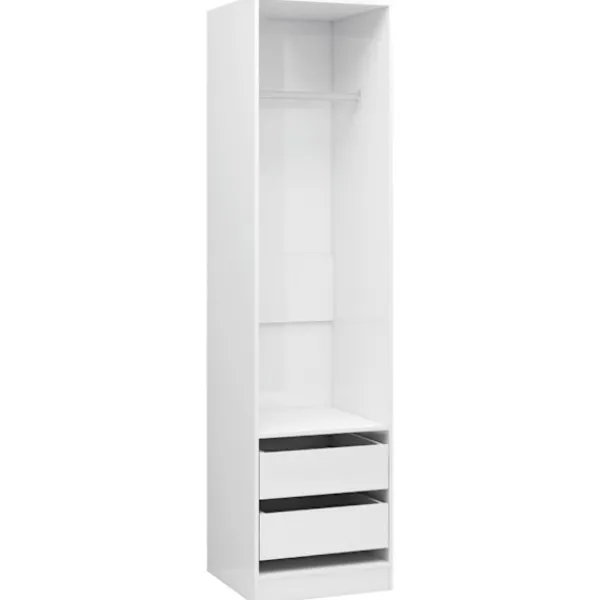 vidaXL Skåp>Garderob med lådor högglans 50x50x200 cm konstruerat trä