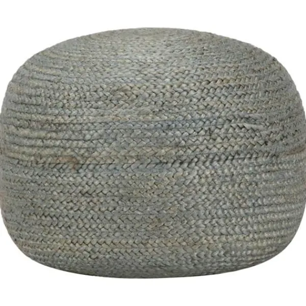 vidaXL Sittpuffar>Handgjord sittpuff oliv 45x30 cm jute