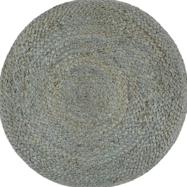 vidaXL Sittpuffar>Handgjord sittpuff oliv 45x30 cm jute