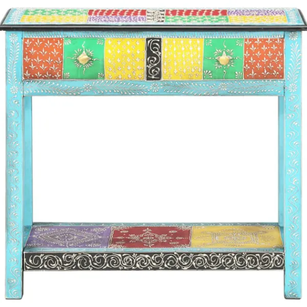 vidaXL Sideboards>Handmålad skänk 80x35x75 cm massivt mangoträ
