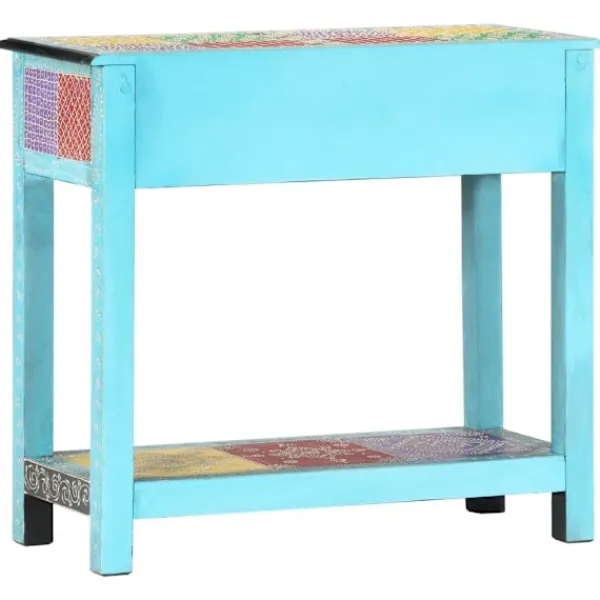 vidaXL Sideboards>Handmålad skänk 80x35x75 cm massivt mangoträ