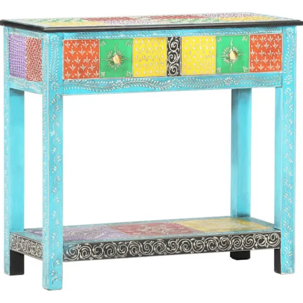 vidaXL Sideboards>Handmålad skänk 80x35x75 cm massivt mangoträ