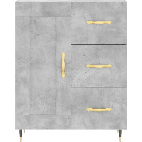 vidaXL Skåp>Högskåp betong 69,5x34x180 cm konstruerat trä