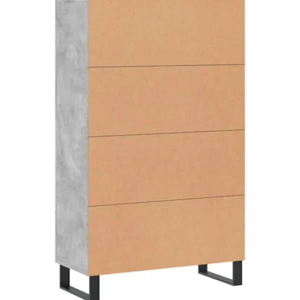 vidaXL Skåp>Högskåp betong 69,5x31x115 cm konstruerat trä