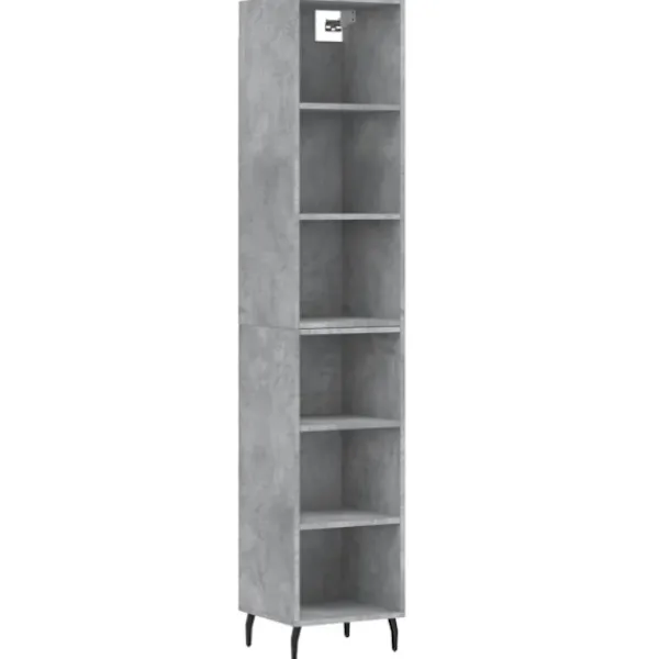 vidaXL Hyllor>Högskåp Betong 34,5x32,5x180 cm konstruerat trä