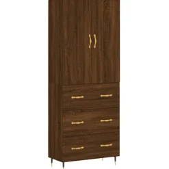 vidaXL Skåp>Högskåp ek 69,5x34x180 cm konstruerat trä