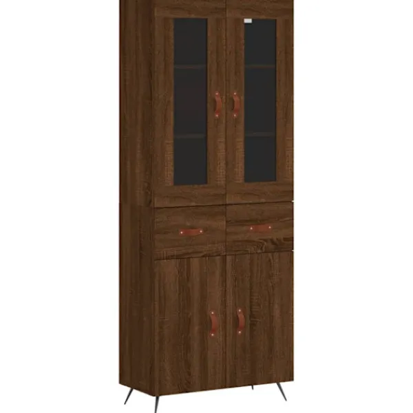 vidaXL Skåp>Högskåp ek 69,5x34x180 cm konstruerat trä
