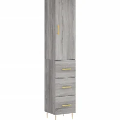 vidaXL Skåp>Högskåp sonoma 34,5x34x180 cm konstruerat trä