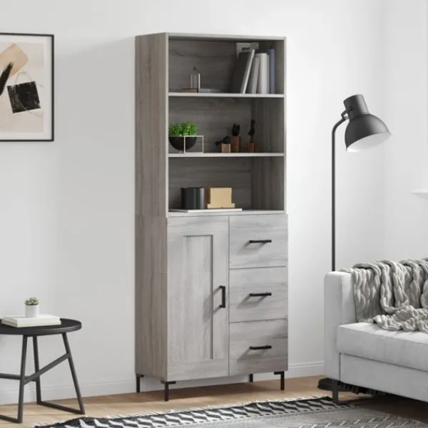 vidaXL Skåp>Högskåp Sonoma 69,5x34x180 cm konstruerat trä