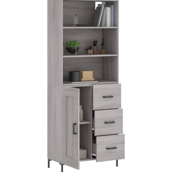 vidaXL Skåp>Högskåp Sonoma 69,5x34x180 cm konstruerat trä
