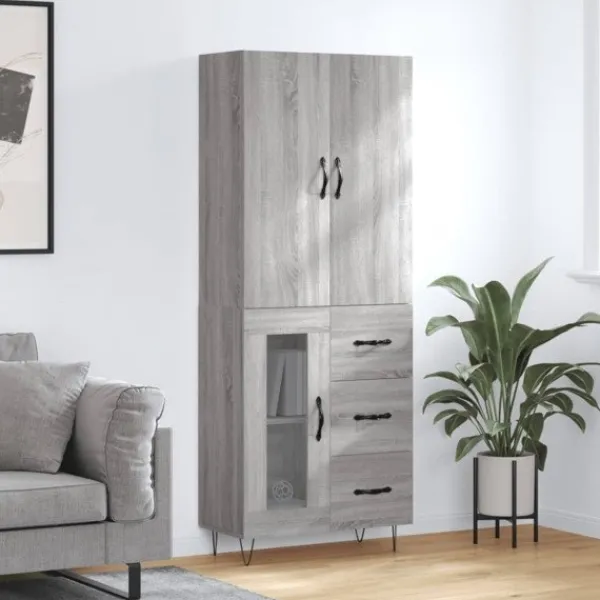 vidaXL Skåp>Högskåp Sonoma 69,5x34x180 cm konstruerat trä