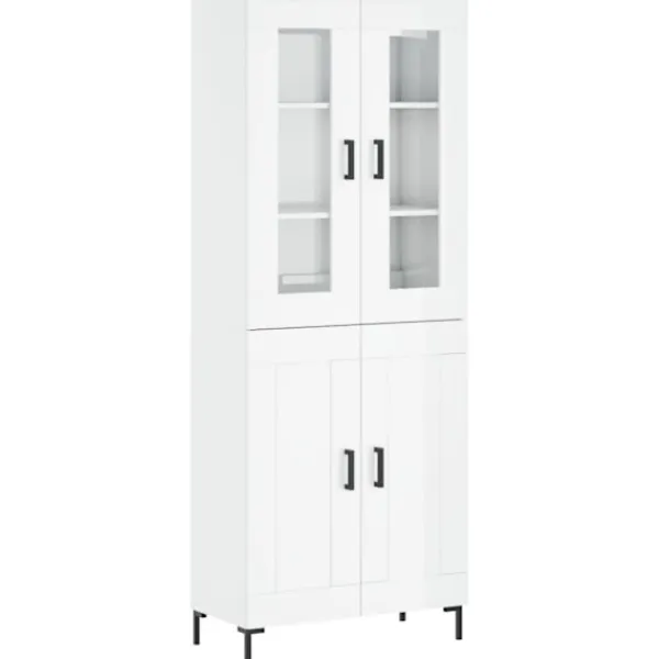 vidaXL Skåp>Högskåp högglans 69,5x34x180 cm konstruerat trä