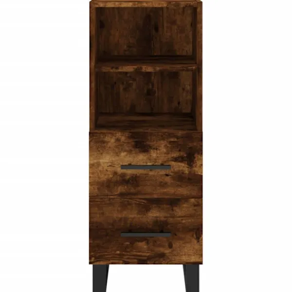 vidaXL Skåp>Högskåp rökfärgad ek 34,5x34x180 cm konstruerat trä