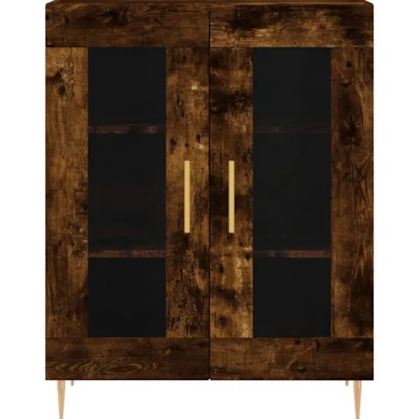 vidaXL Skåp>Högskåp rökfärgad ek 69,5x34x180 cm konstruerat trä