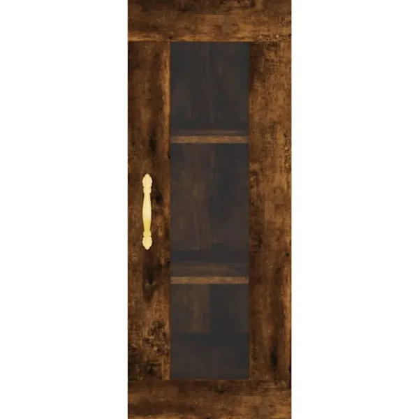 vidaXL Skåp>Högskåp rökfärgad ek 34,5x34x180 cm konstruerat trä