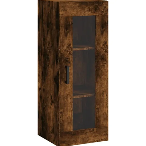 vidaXL Skåp>Högskåp rökfärgad ek 34,5x34x180 cm konstruerat trä