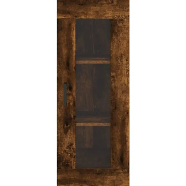 vidaXL Skåp>Högskåp rökfärgad ek 34,5x34x180 cm konstruerat trä