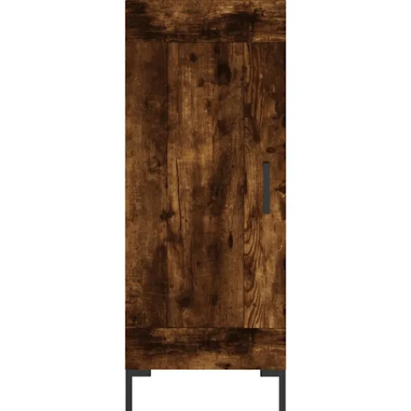 vidaXL Skåp>Högskåp rökfärgad ek 34,5x34x180 cm konstruerat trä