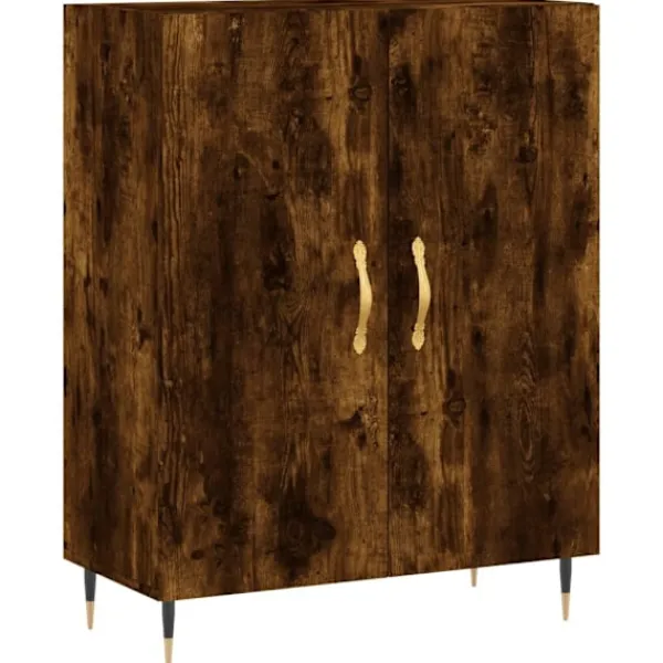 vidaXL Skåp>Högskåp rökfärgad ek 69,5x34x180 cm konstruerat trä