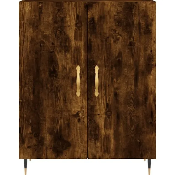 vidaXL Skåp>Högskåp rökfärgad ek 69,5x34x180 cm konstruerat trä